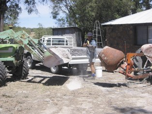 mixing cement and sand in dream